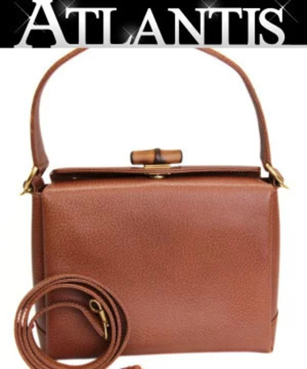 Gucci Bamboo Turnlock Bag Leather Brown